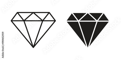 Diamond icon for graphic and web projects
