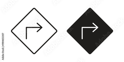 Left right direction icon for graphic and web projects