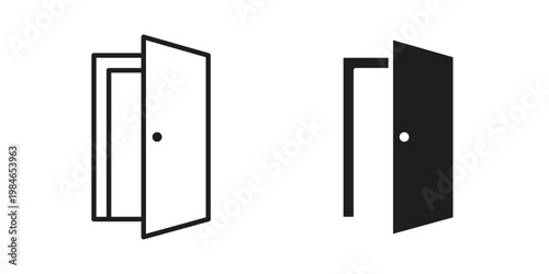 Door icon for graphic and web projects