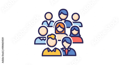 Diverse group of people icons representing community and teamwork.