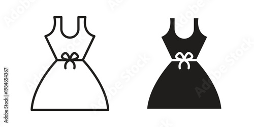 Dress icon for graphic and web projects