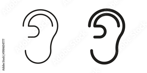 Ear icon for graphic and web projects