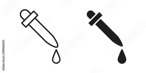 Eye dropper icon for graphic and web projects