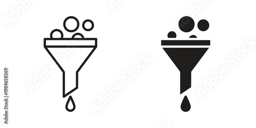 Funnel icon for graphic and web projects