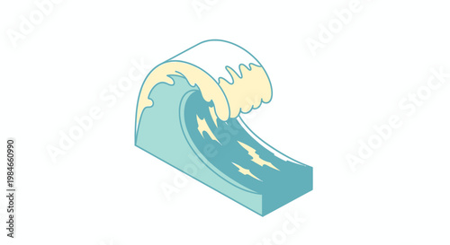 a blue and yellow wave icon.