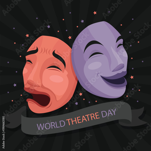 Metallic gold and silver acting masks for performance art vector