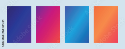 Set of abstract minimalist backgrounds with soft pastel fluid gradients and blurry shapes