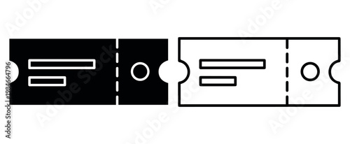Print Event Ticket Icon Symbols Vector Illustration Stock Vector