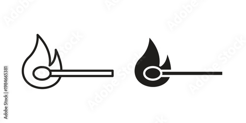 Matches icon for graphic and web projects