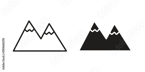Mountain icon for graphic and web projects