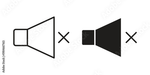 Mute icon for graphic and web projects