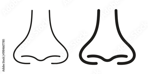 Nose icon for graphic and web projects