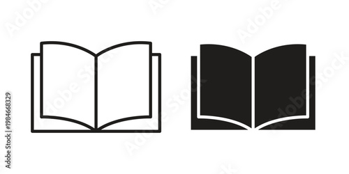 open book icon for graphic and web projects