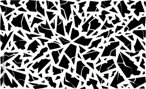 Abstract black and white geometric shattered pattern background