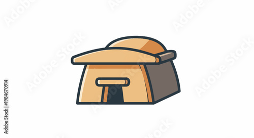 Stylized representation of a primitive dwelling or tomb