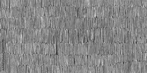 Black and white abstract pattern of vertical hand drawn lines with slight variations in thickness and spacing