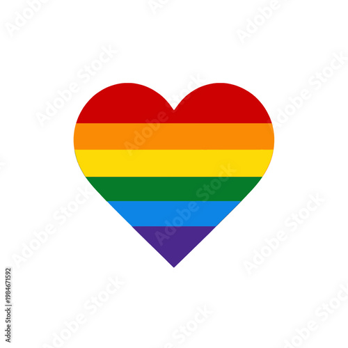 Rainbow Heart Love Icon