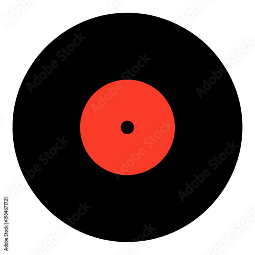 Record Icon with Red Center and White Outline