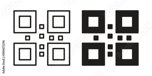 QR code icon for graphic and web projects