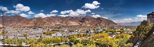 City of Lhasa in Tibet, view from Potala Palace