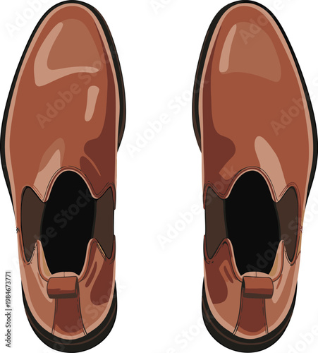 Elegant brown leather chelsea boots a stylish footwear choice for men and women