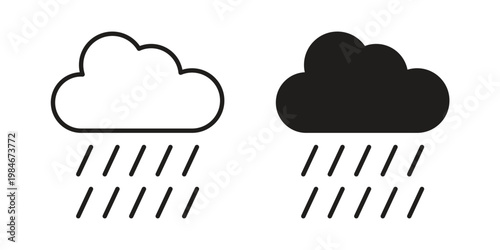 Rain icon for graphic and web projects