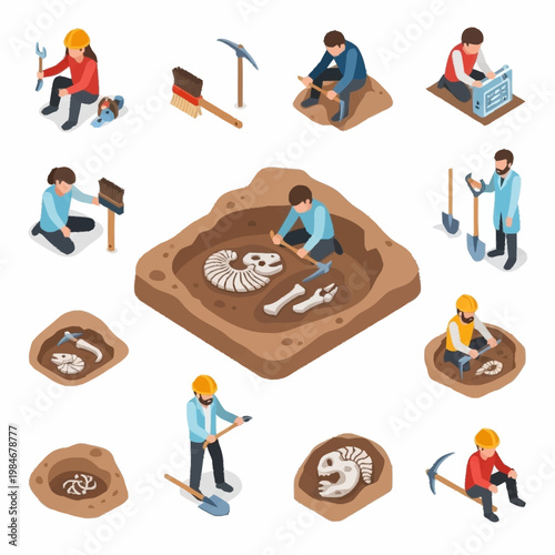 Archaeologists Discover Fossils and Skeletons in Excavation Site.