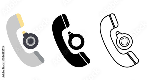 Three distinct telephone receiver icons with a handcuff symbol, representing restricted communication.