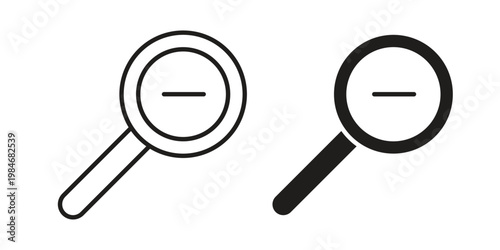 Zoom out icon for graphic and web projects