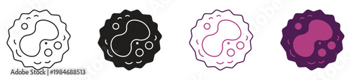 White blood cell icon set, vector illustration.