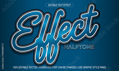Halftone Editable Text Effect – Retro Comic Style Script Graphic Style