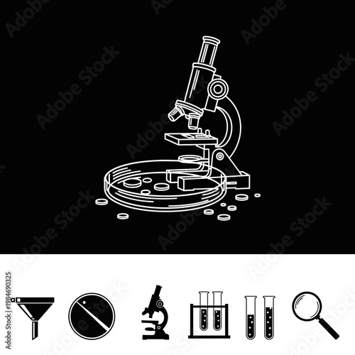 A retro jazz music background featuring a gold trumpet vector illustration and musical instrument symbols designed as a classic concert sign