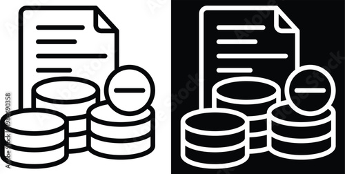 debt Two-tone version in black and white background