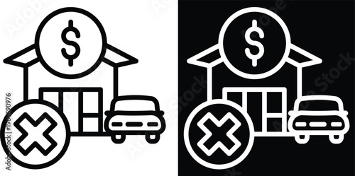 liquidation Two-tone version in black and white background