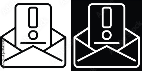 notice Two-tone version in black and white background