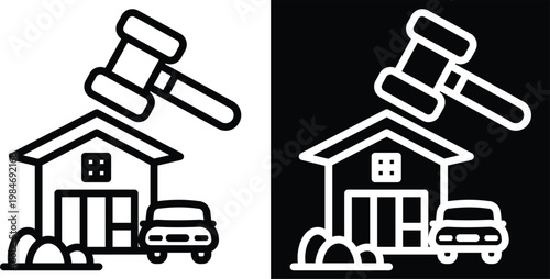 seizure Two-tone version in black and white background