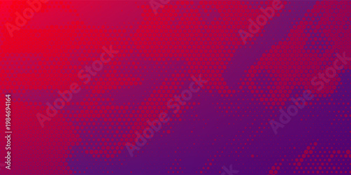 Abstract Red and Purple Halftone Gradient Background with Dynamic Dot Pattern