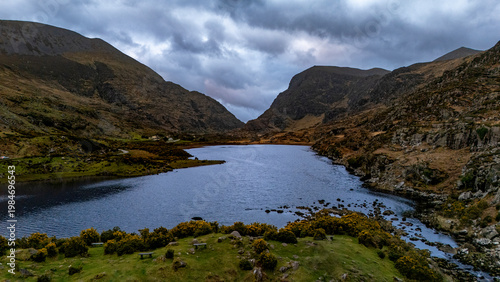 Mountain Lake in Ireland Dramatic Landscape with Clouds