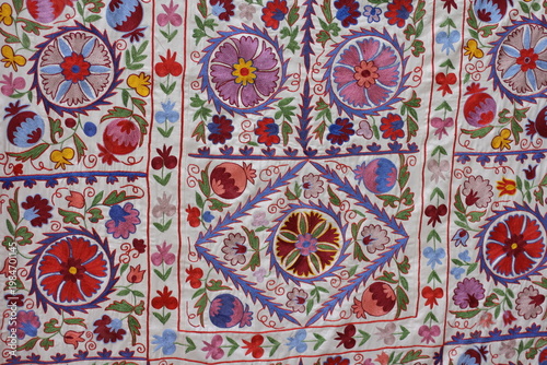 traditional Uzbek suzani, hand embroidery
