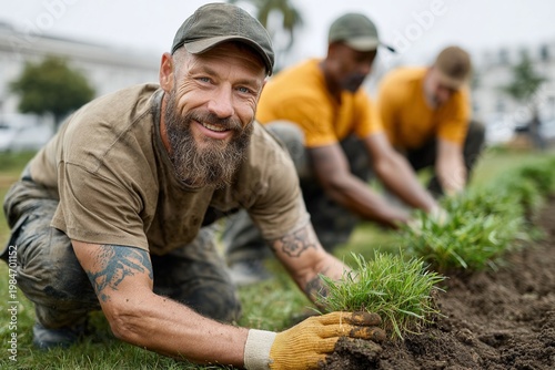 City Park Landscapers Plant Grass