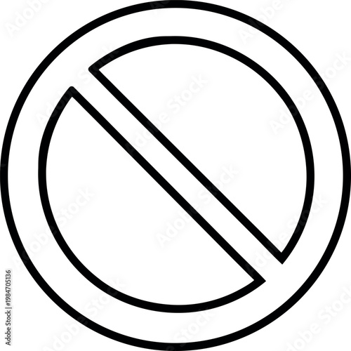 Black Prohibition No Symbol for Restriction Signs