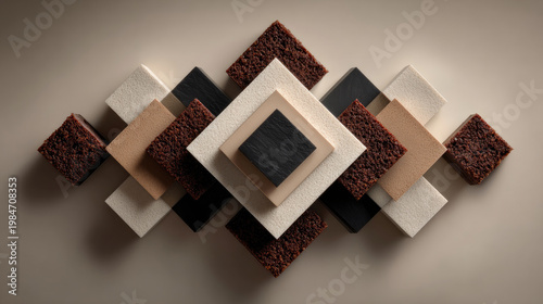 Abstract Geometric Wall Art A Modern Diamond Pattern Composition.