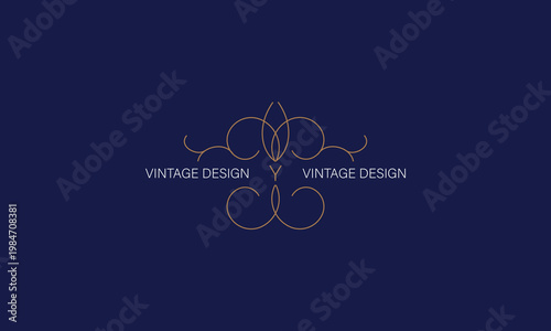 Modern logo with elegant lines and letter Y. Monogram design elements, corporate identity sign for restaurant, royalty, boutique, cafe, hotel.