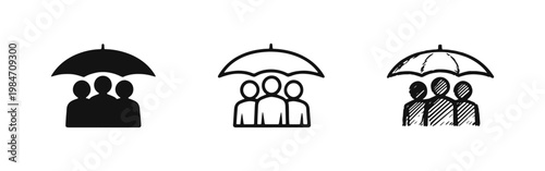 Social Security and Team Insurance Protection Concept