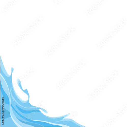Wavy water corner 