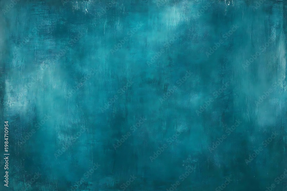 Obraz premium Textured teal blue surface with artistic brush strokes and shades