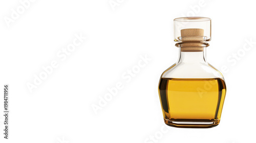 A glass bottle of whiskey on transparent background