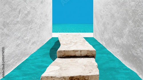 Abstract Pathway to Serenity A Visual Journey to Tranquility.