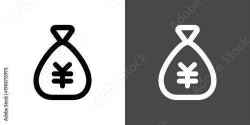 シンプルなお金の袋のアイコン
