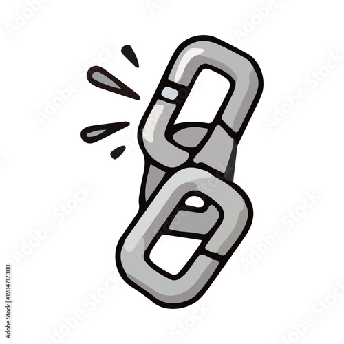 Broken Metal Chain Link Icon